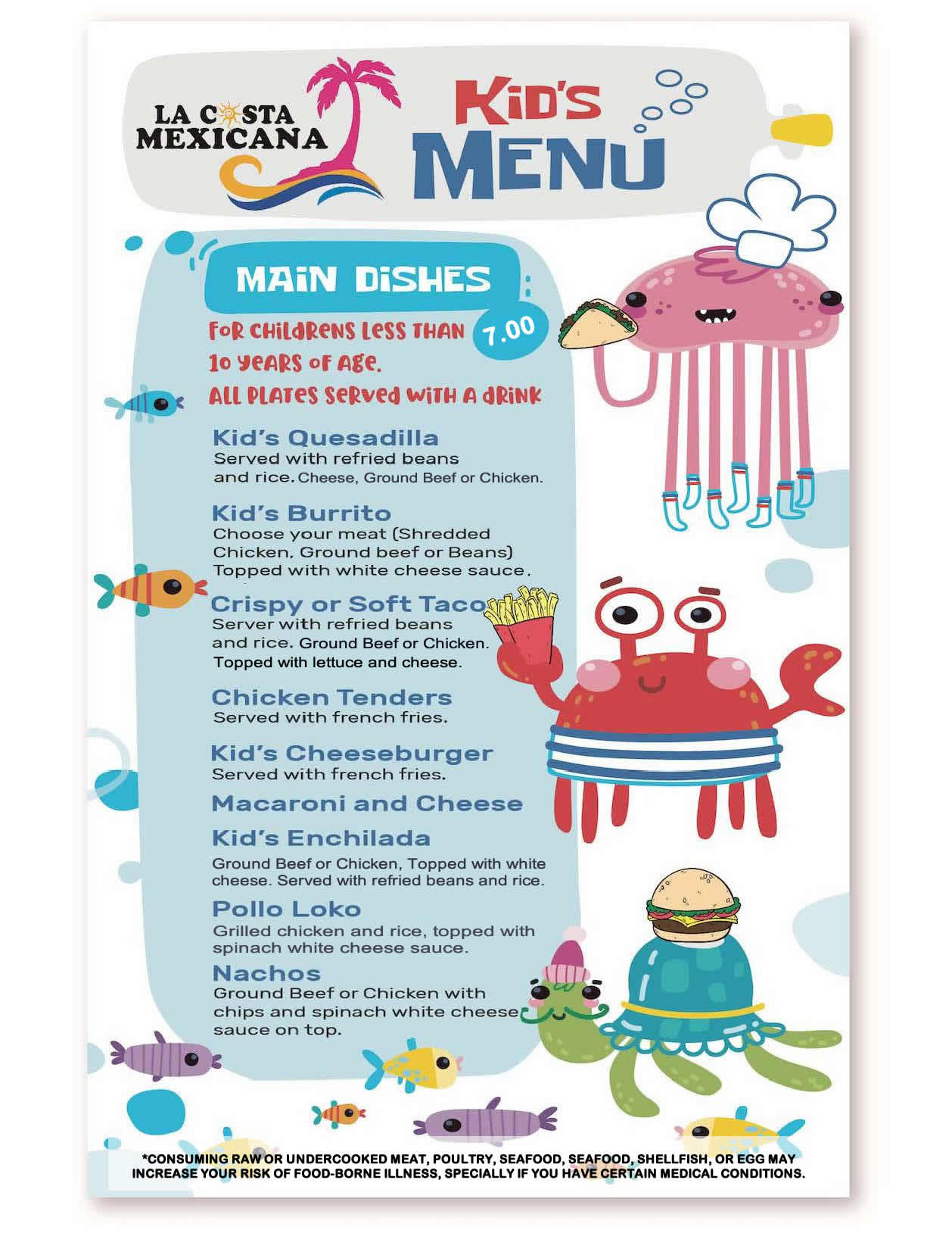 Kid's Menu